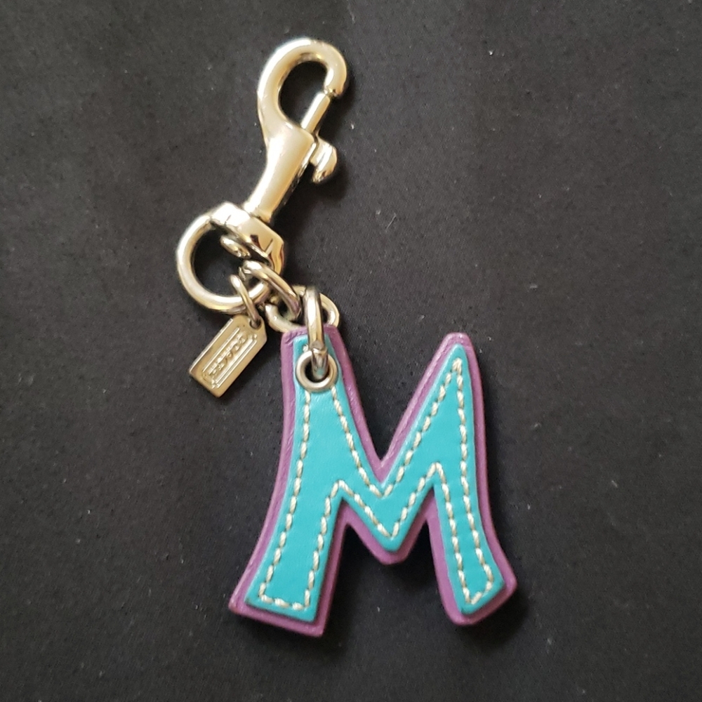 Coach Letter Initial Alphabet Key Chain Charm in M